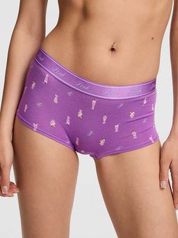 Victoria's Secret - Purple Logo Cotton Boy Short Panty