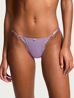 Victoria's Secret - Purple Dream Angels Lace-Trim Adjustable String Bikini Panty (XL)
