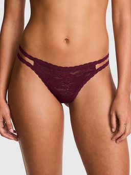 Victoria's Secret - Purple Wink Strappy Thong Panty (L)