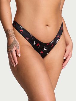 Victoria's Secret - Black Very Sexy Smooth Micro High-Leg Thong Panty