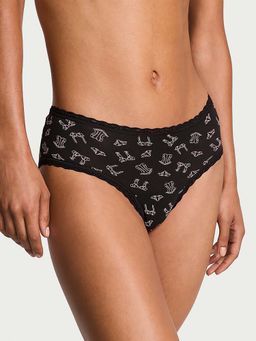 Victoria's Secret - Black The Lacie Cotton Lace-Waist Cheeky Panty