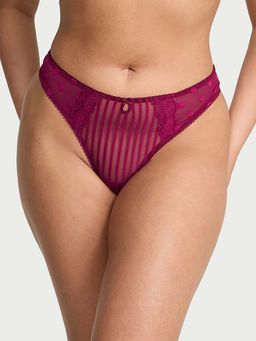 Victoria's Secret - Pink Lacie Sheer Heritage Thong Panty