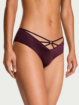 Victoria's Secret - Purple Very Sexy Strappy Ring Hardware Open-Back Cheeky Panty