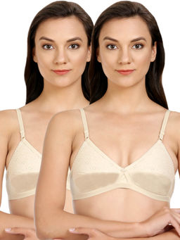 Bodycare - Padded T-Shirt Bra In Skin Color (Pack of 2)