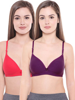 Bodycare - Lightly Padded Bra In Rani-Dark Purple Color (Pack of 2)