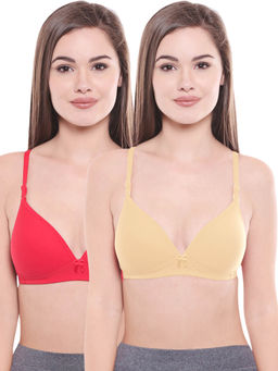 Bodycare - Lightly Padded Bra In Rani-Skin Color (Pack of 2)