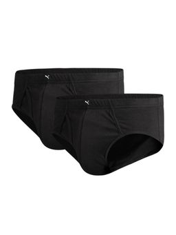 Puma - Basic Mens Black Plain Briefs (Pack of 2)