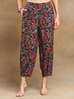 Fabindia - Black Cotton Ajrakh Printed Salwar