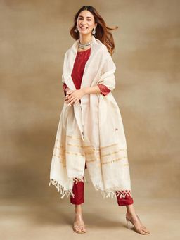 Fabindia - Natural Silk Blend Woven Dupatta