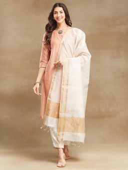 Fabindia - Natural Cotton Silk Blend Maheshwari Dupatta