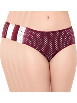 Juliet - Women Cotton Lycra Hipster Panties (Pack of 5)
