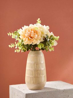 Fabindia - Beige Ceramic Table Vase