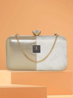 ESBEDA - Multi-Color Solid PU Clutch with Detachable Chain Strap