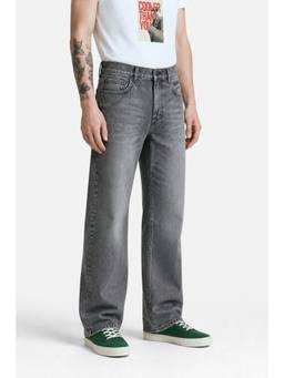 Snitch - Grey Washed Straight Casual Jeans for Men