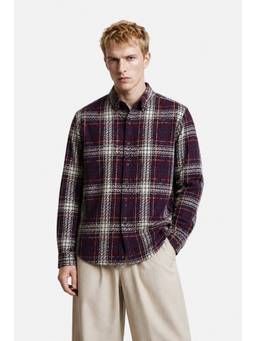 Snitch - Burgundy Checks Full Sleeves Regular Casual Shirt for Men