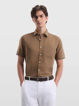 Arrow Sports - Men's Regular Fit Cotton Linen Blend Shirt