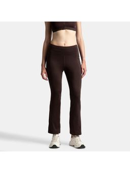 Jockey - Mw77 Women Microfiber Elastane Regular Fit Active Wear Straight Track Pant - Coffee