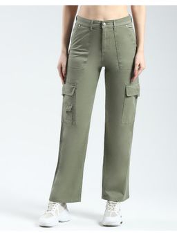 Monte Carlo - Women Solid Straight Fit Cargo