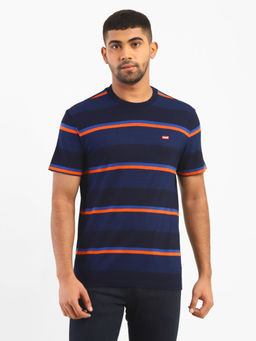 Levi's - Men Blue Orange Round Neck T-shirt