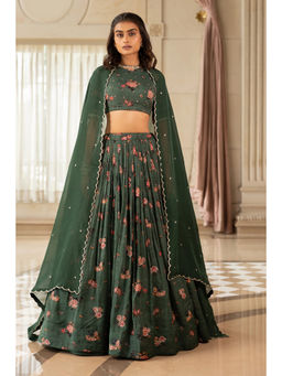 Paulmi & Harsh - Davina Green Lehenga with Choli and Dupatta