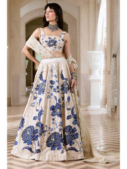 Paulmi & Harsh - Francesca Ivory Lehenga with Choli and Dupatta