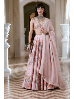 Paulmi & Harsh - Vincenza Pink Lehenga with Choli and Dupatta