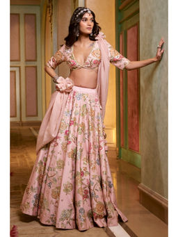 Paulmi & Harsh - Lorenza Pink Lehenga with Choli and Dupatta