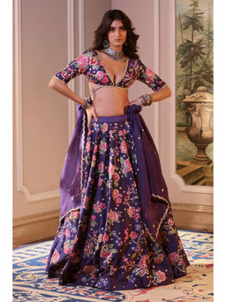 Paulmi & Harsh - Serafina Purple Lehenga with Choli and Dupatta