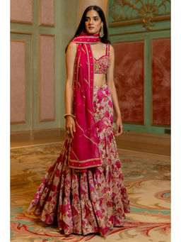 Paulmi & Harsh - Heela Pink Lehenga with Choli and Dupatta