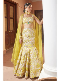 Paulmi & Harsh - Lorraine Yellow Lehenga with Choli and Dupatta