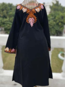 October - Black Woolen Phiran Kurta - Dione