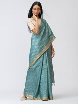 Fabindia - Tussar Cotton Block Printed Sari