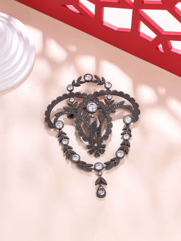 Cosa Nostraa - Grey Fab Floral Brooch