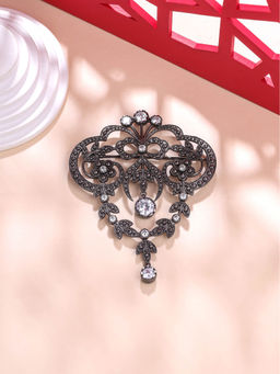 Cosa Nostraa - Grey Natural Novelty Brooch