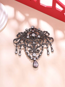 Cosa Nostraa - Grey Sudded Glitz Brooch