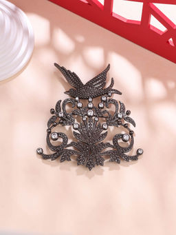 Cosa Nostraa - Grey Flora & Flight Brooch