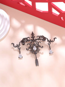 Cosa Nostraa - Grey Bow & Arrow Brooch