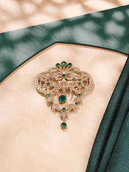 Cosa Nostraa - Gold Natural Novelty Brooch