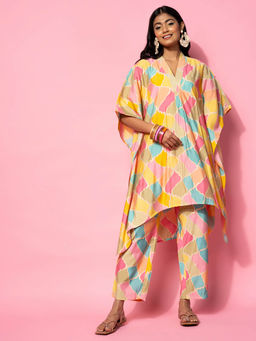 Libas - Womens Multi-Color Printed Co-Ord (Set of 2)