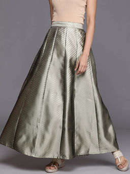 Libas - Womens Silver Printed Skirt