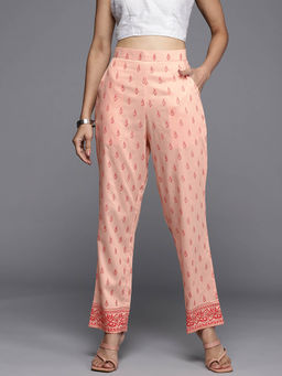 Libas - Womens Peach Printed Pant