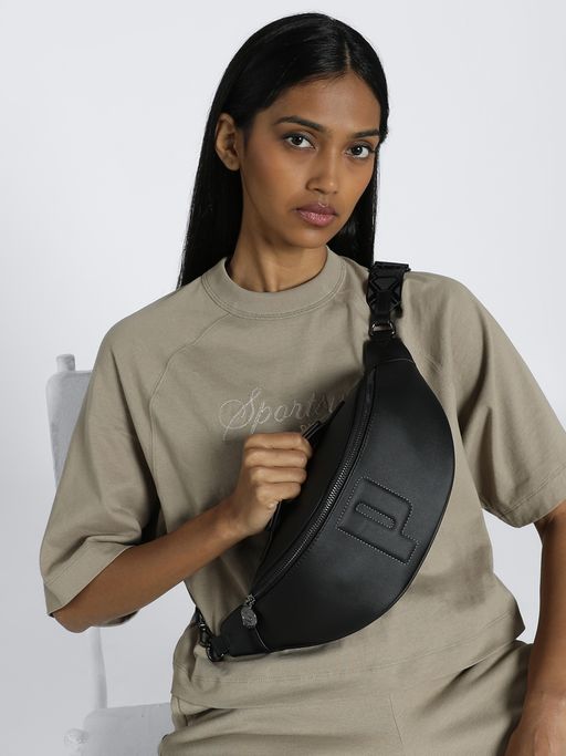 Black Leather Ladies Leather Waist Bag Buy Puma Sense Bum