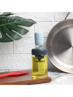 Femora - Borosilicate Glass Silicone Detachable Pour & Brush Jar, Oil Bottle, 200ml,