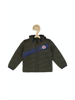 Allen Solly Junior - Boys Olive Textured Regular Fit Jacket