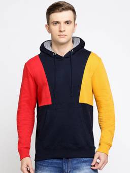 MANIAC - Men Multi-Color Colorblock Hoodie
