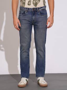 Being Human - Blue Solid Slim Fit Jeans