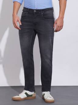Being Human - Charcoal Solid Slim Fit Jeans