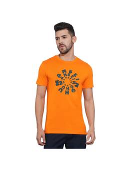 Being Human - Men Orange Regular Fit Round Neck T-shirt