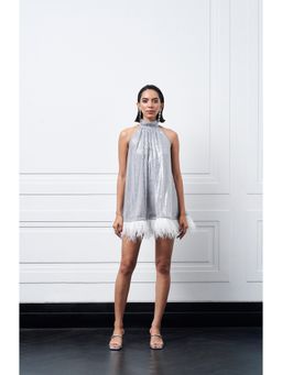 Kay Kay BY KKHUSHI SAHAII - Hugo Grey Embellished Mini Dress