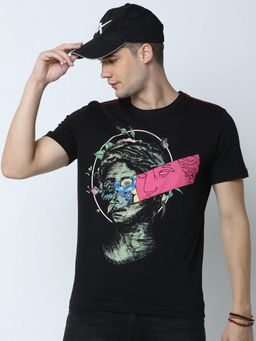 Huetrap - Mens Black Short Sleeve T-Shirt